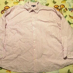 Synrgy Men’s Long-Sleeved Shirt Plaid Print (Pink/Gray/White) - Size 3XL